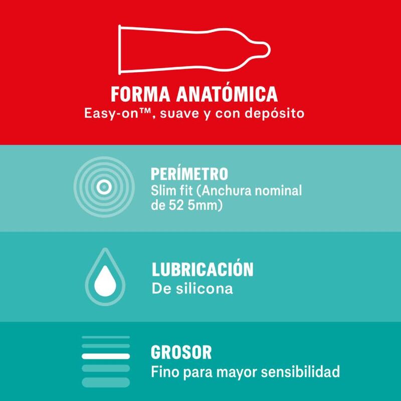 DUREX - SENSITIVO SLIM FIT 10 UNIDADES - Imagen 2