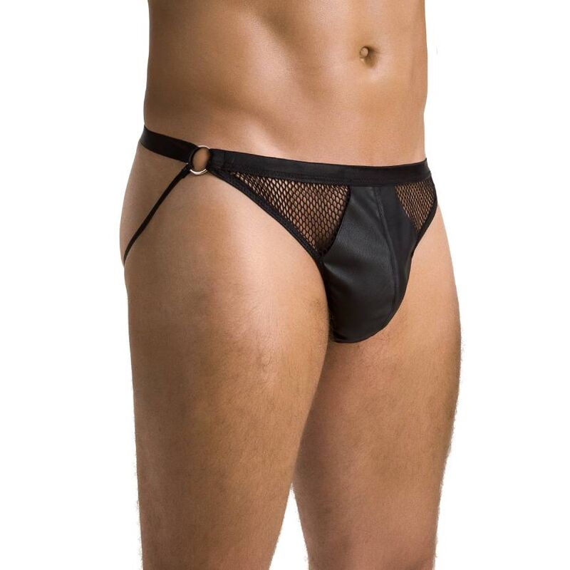 PASSION - 034 SLIP OPEN LUKE NEGRO S/M - Imagen 6