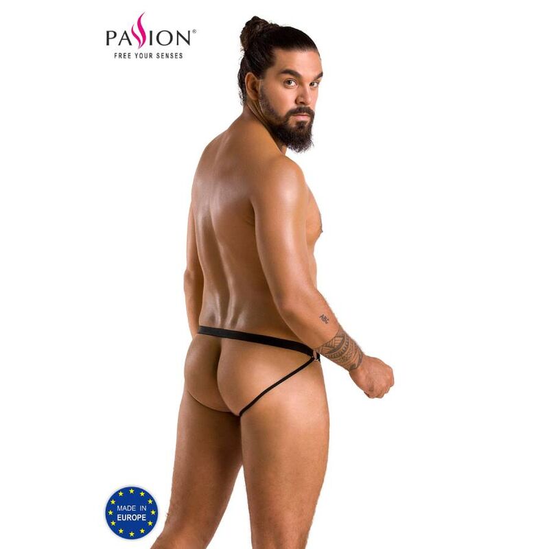 PASSION - 034 SLIP OPEN LUKE NEGRO S/M - Imagen 4