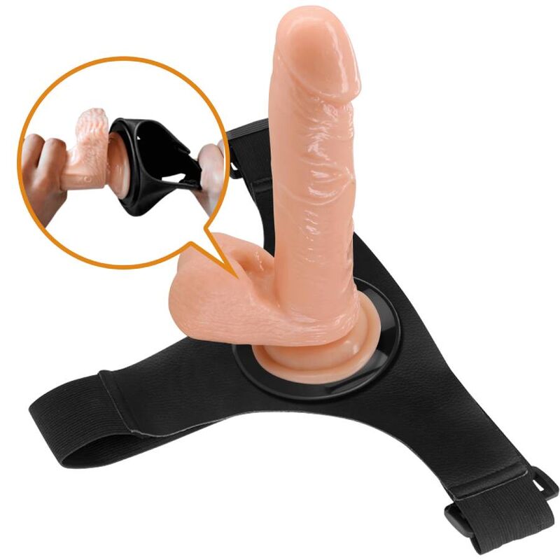 PRETTY LOVE - HARNESS BRIEFS ARNÉS UNIVERSAL CON DILDO TOM 20 CM NATURAL - Imagen 9