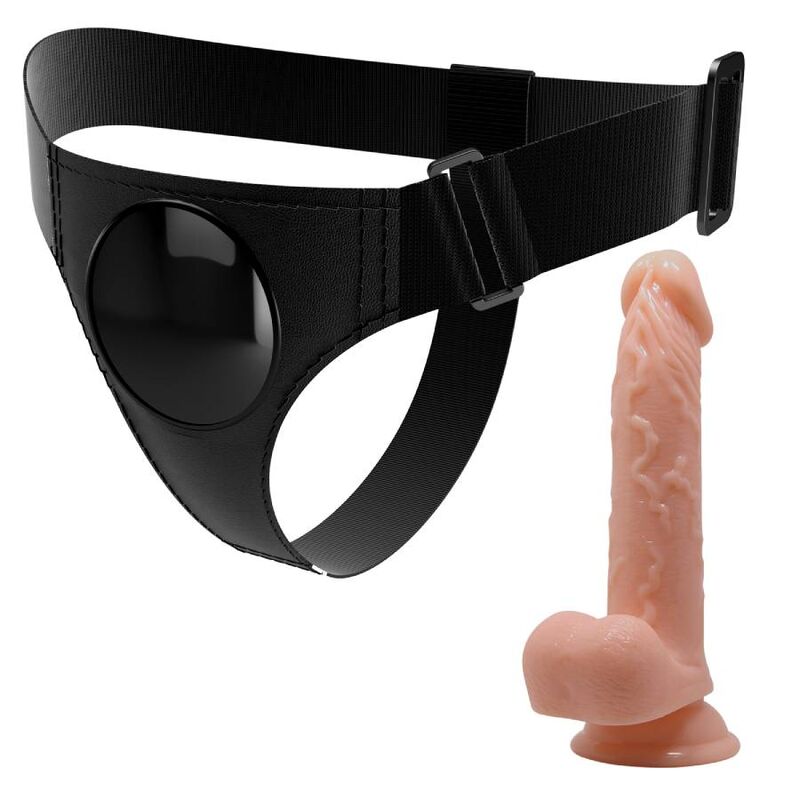 PRETTY LOVE - HARNESS BRIEFS ARNÉS UNIVERSAL CON DILDO KEVIN 19 CM NATURAL - Imagen 8