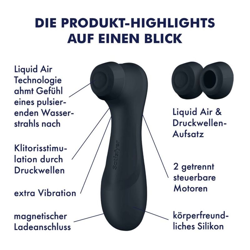 SATISFYER - PRO 2 GENERACIÓN 3 LIQUID AIR TECHNOLOGY NEGRO - Imagen 7