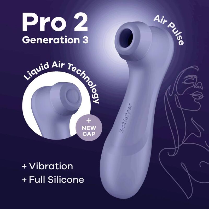 SATISFYER - PRO 2 GENERACIÓN 3 LIQUID AIR TECHNOLOGY LILA - Imagen 3