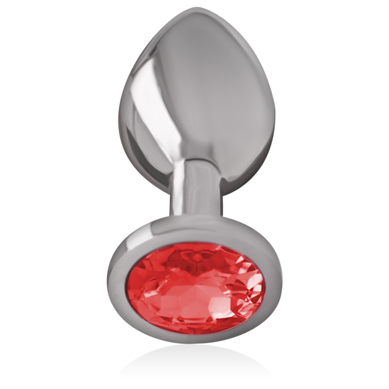 INTENSE - PLUG ANAL METAL ALUMINIO CON CRISTAL ROJO TALLA L - immagine 2