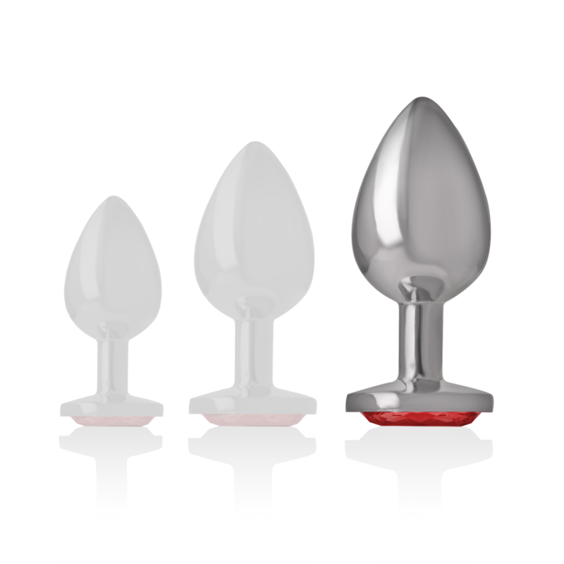 INTENSE - PLUG ANAL METAL ALUMINIO CON CRISTAL ROJO TALLA L - immagine 6