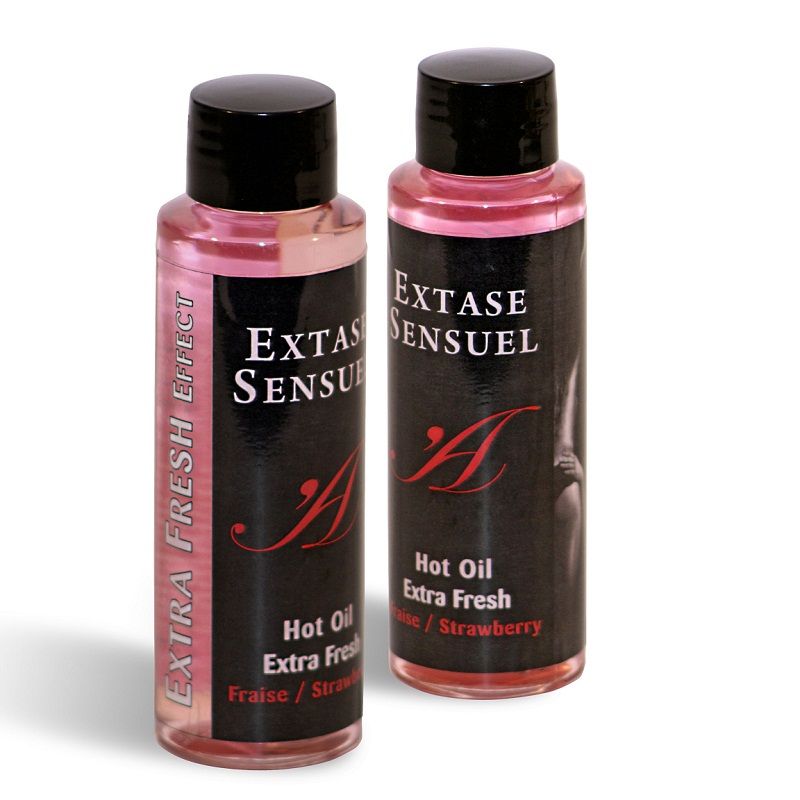 EXTASE SENSUAL - ACEITE MASAJE EFECTO EXTRA FRESH FRESA 100 ML - Image 2