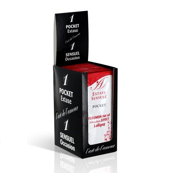 EXTASE SENSUAL - ACEITE MASAJE EFECTO CALOR FEROMONAS PIRULETA 10 ML - Imagen 2
