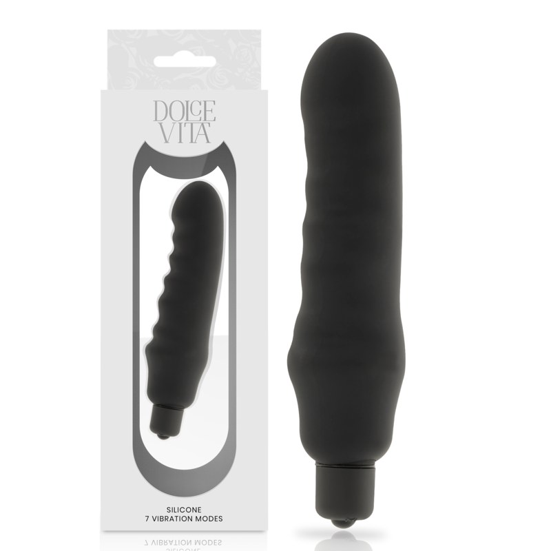 DOLCE VITA - GENIUS VIBRADOR SILICONA NEGRO – Bild 4