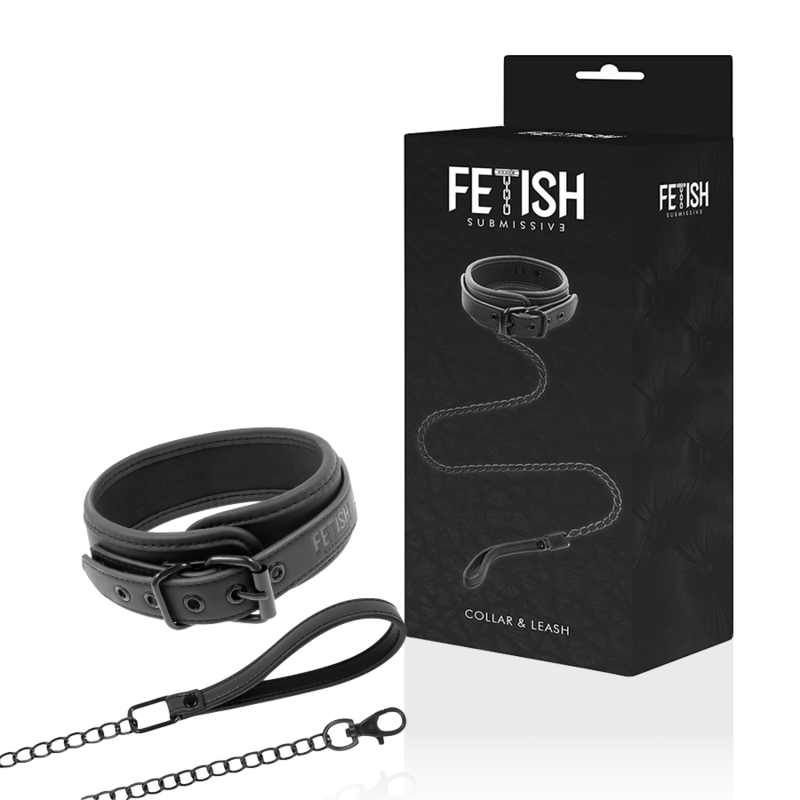 FETISH SUBMISSIVE - COLLAR CON CADENA CON FORRO DE NEOPRENO - Imagen 12