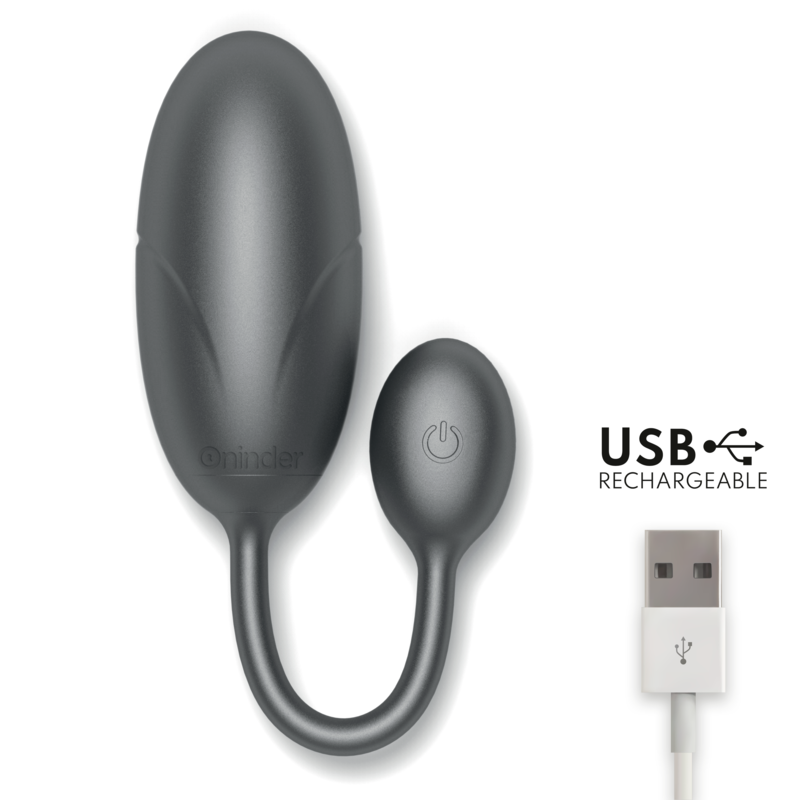 ONINDER - TOKYO HUEVO VIBRADOR NEGRO 7.5 X 3.2 CM - APP GRATUITA - Imagen 3
