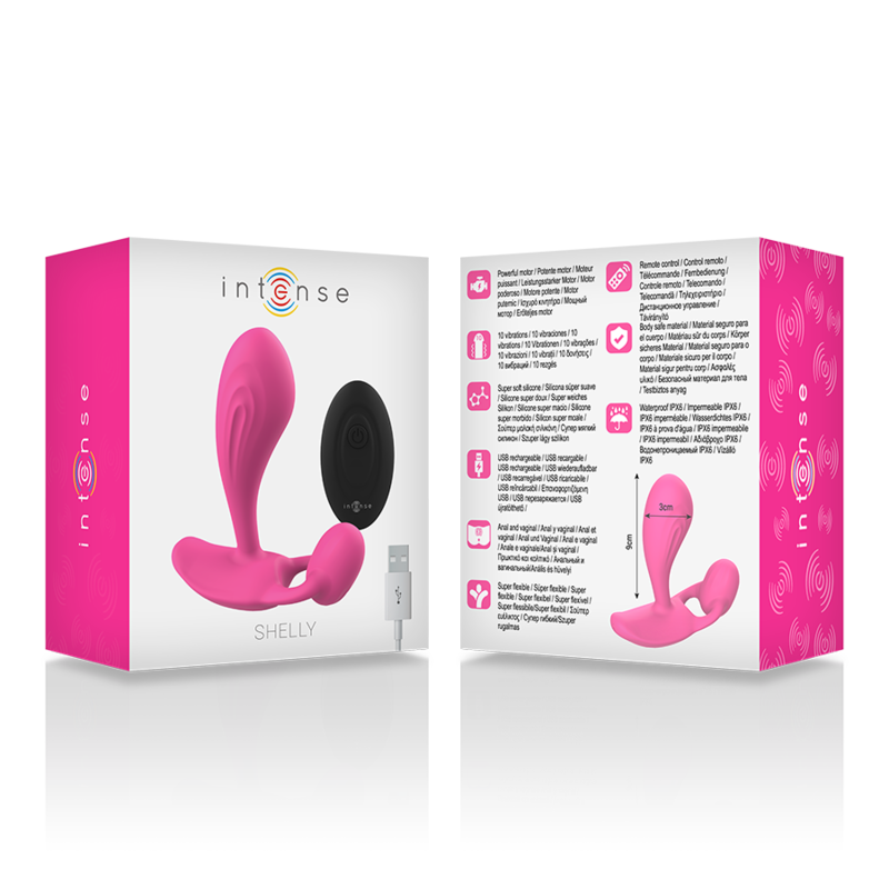 INTENSE - SHELLY DUO ANAL-PERINEO , VAGINAL-CLITORIS REMOTO ROSA - Imagen 4