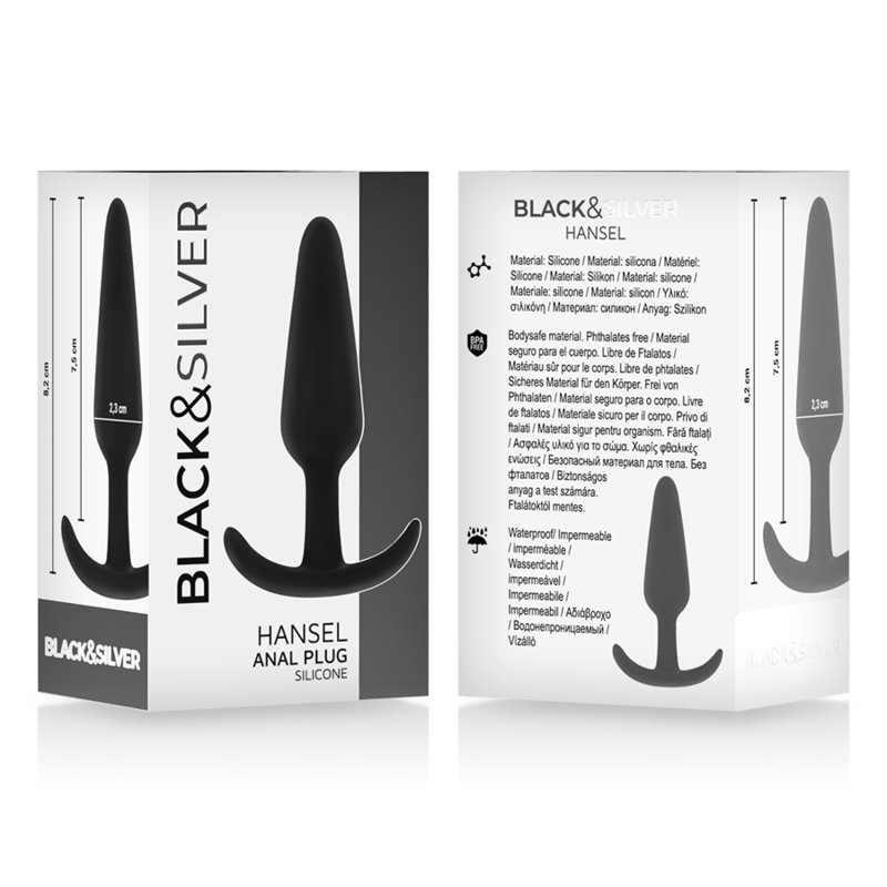 BLACK&SILVER - HANSEL PLUG ANAL SILICONA CON ASA PEQUEÑO - Imagen 5