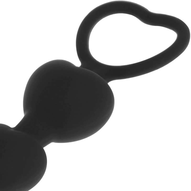 BLACK&SILVER - MILA CADENA ANAL DE CORAZONES 18 CM - Imagen 3