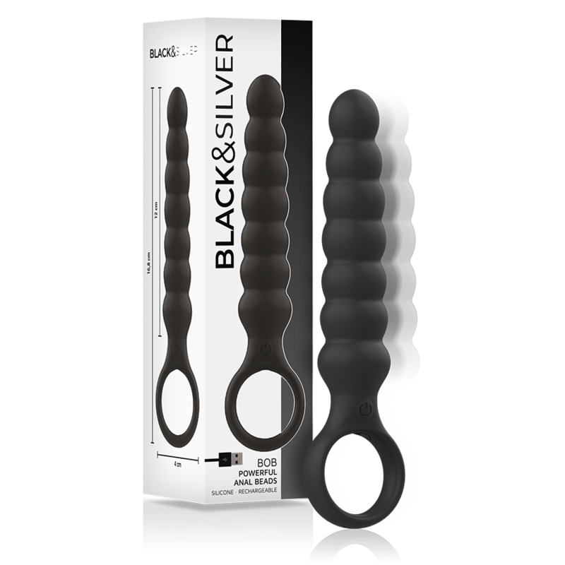 BLACK&SILVER - BOB POTENTE VIBRADOR DILATADOR ANAL SILICONA - Imagen 5