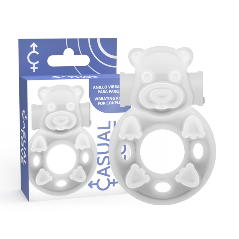 CASUAL LOVE - 26 ANILLO VIBRADOR CONEJITO TRANSPARENTE - Imagen 4