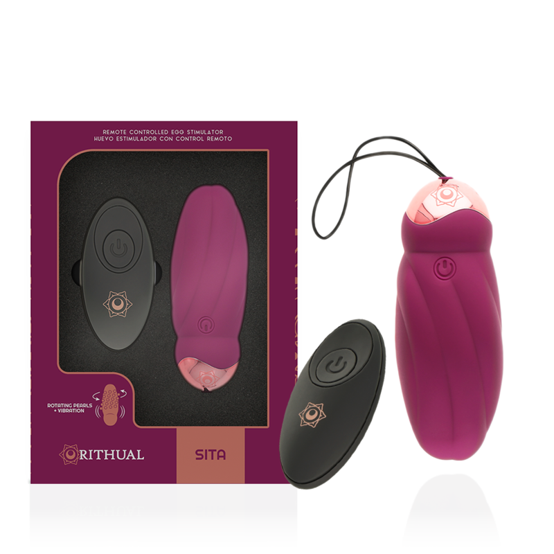 RITHUAL - SITA HUEVO CONTROL REMOTO ROTACIÓN DE PERLAS + VIBRACIÓN - Imagen 2