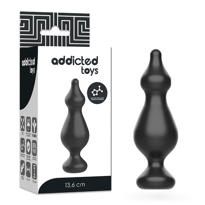 ADDICTED TOYS - ANAL SEXUAL PLUG 13.6 CM NEGRO - Imagen 6