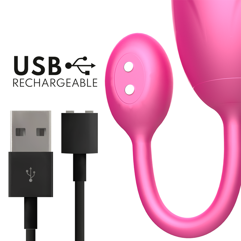 ONINDER - DENVER HUEVO VIBRADOR ROSA 7 X 2.7 CM - APP GRATUITA - Imagen 2