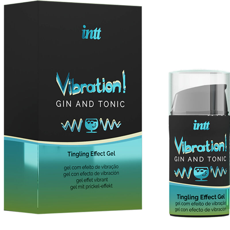 INTT - POTENTE ESTIMULANTE ÍNTIMO GEL VIBRADOR LIQUIDO GIN & TONIC 15ML - Imagen 2