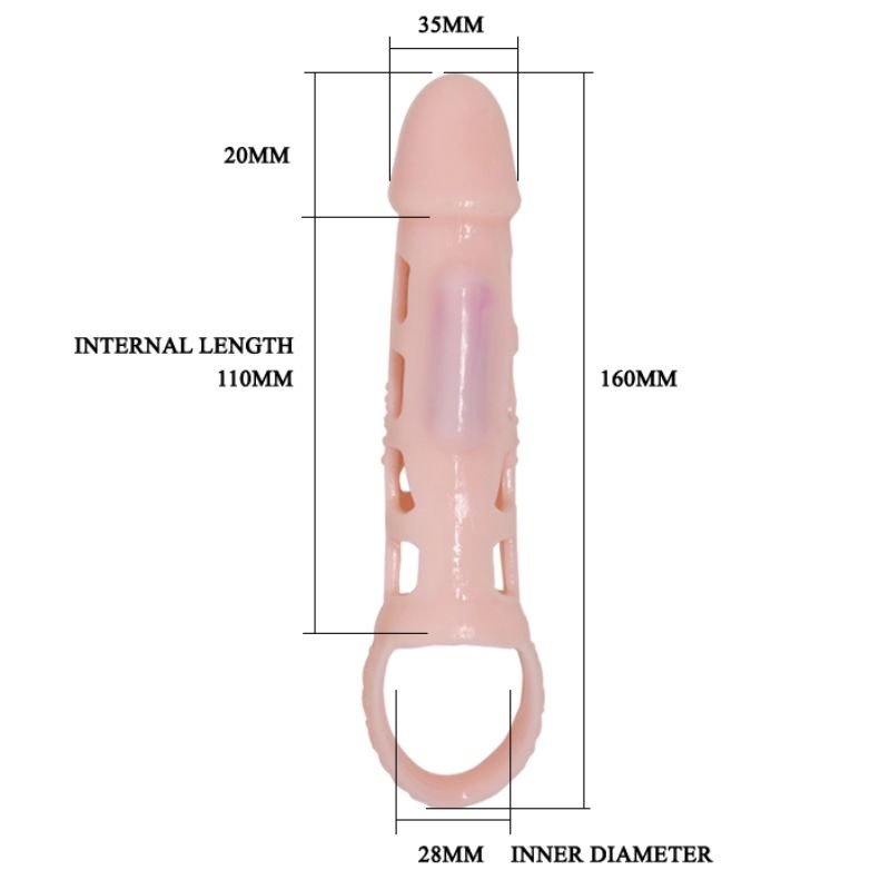 PRETTY LOVE - HARRISON FUNDA EXTENSORA PENE CON VIBRACIÓN Y STRAP 13.5 CM - Imagen 2