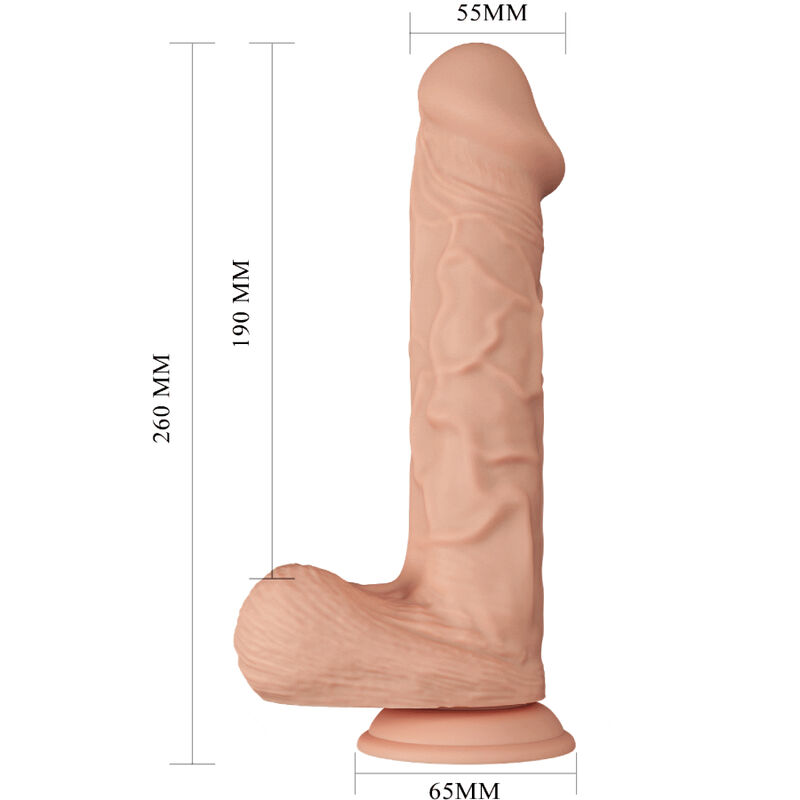 BAILE - BEAUTIFUL ENCOUNTER BERGRISI DILDO REALÍSTICO FLEXIBLE 26 CM NATURAL - Imagen 7