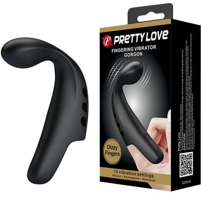 PRETTY LOVE - DEDAL VIBRADOR GORGON NEGRO - Imagen 2