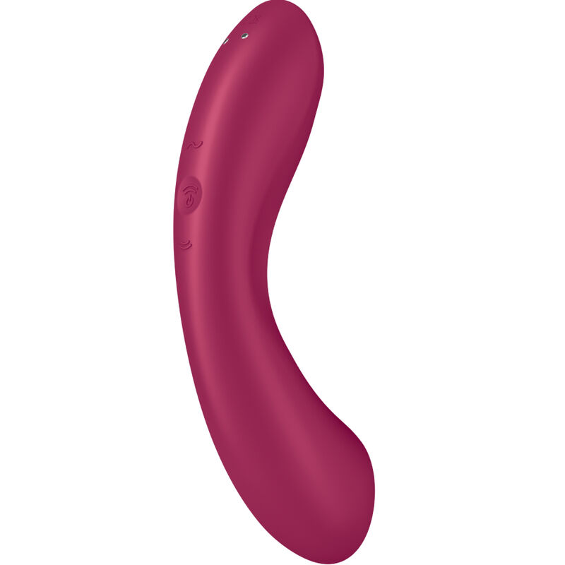 SATISFYER - CURVE TRINITY 1 AIR PULSE VIBRATION ROJO - Imagen 4