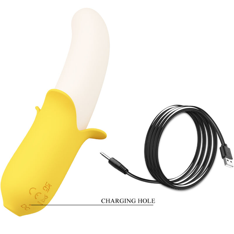 PRETTY LOVE - BANANA GEEK SUPER POWER 7 VIBRACIONES UP&DOWN SILICONA NEGRO - Imagen 4