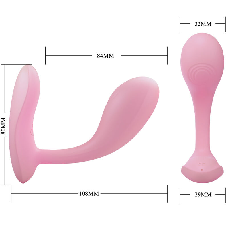 PRETTY LOVE - BAIRD G-SPOT 12 VIBRACIONES RECARGABLE ROSA APP - Imagen 2