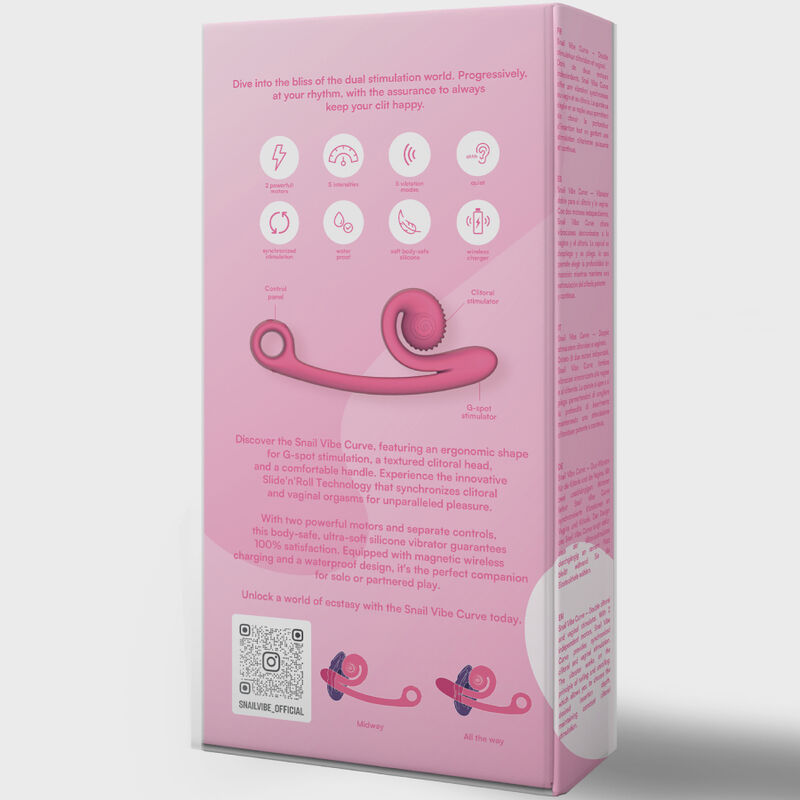 SNAIL VIBE - CURVE VIBRADOR ROSA - Imagen 3