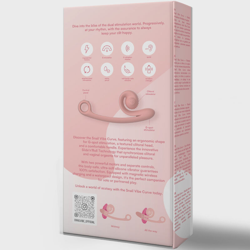 SNAIL VIBE - CURVE VIBRADOR NARANJA - Imagen 2