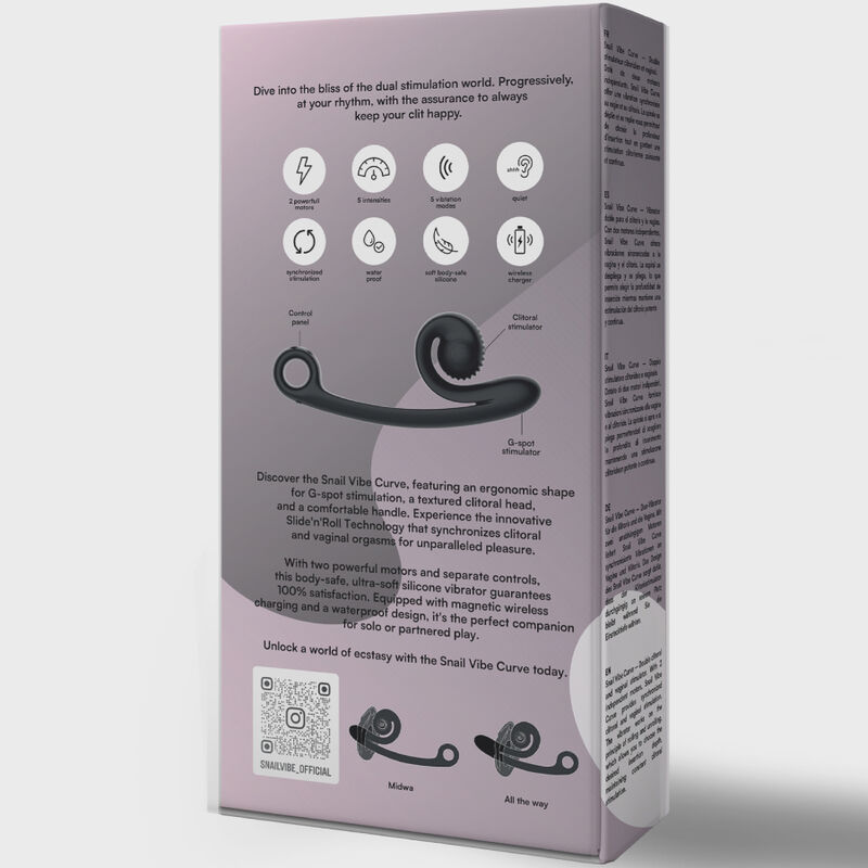 SNAIL VIBE - CURVE VIBRADOR NEGRO - Imagen 4