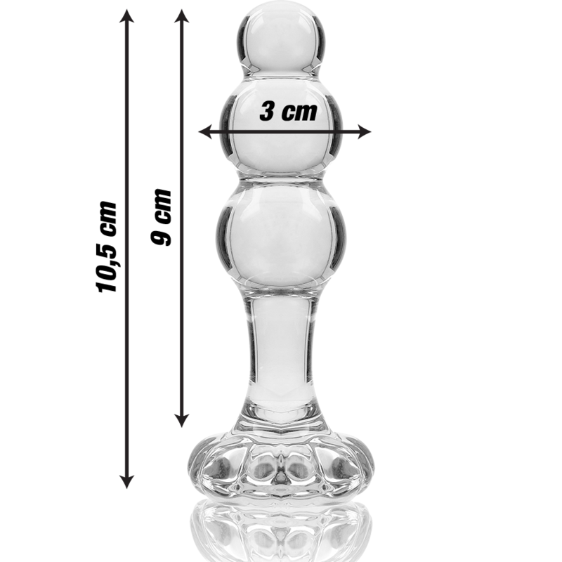 NEBULA SERIES BY IBIZA - MODELO 1 PLUG CRISTAL TRANSPARENTE 10.5 CM -O- 3 CM - Imagen 5