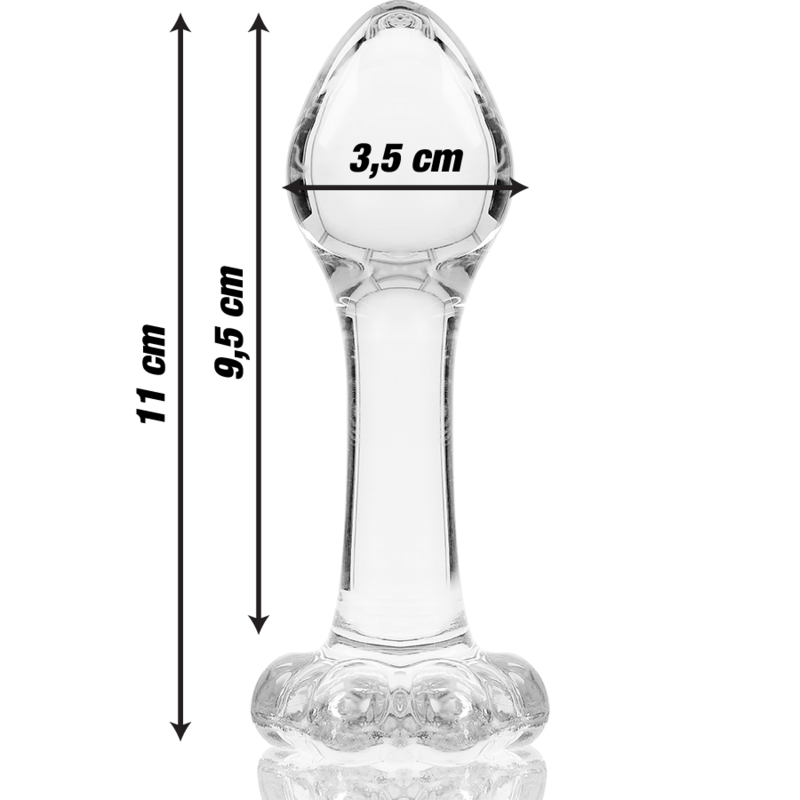 NEBULA SERIES BY IBIZA - MODELO 2 PLUG CRISTAL TRANSPARENTE 11 CM -O- 3.5 CM - Imagen 7