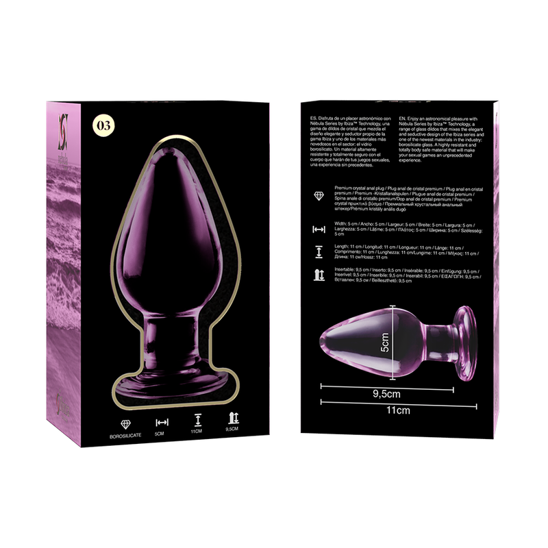 NEBULA SERIES BY IBIZA - MODELO 3 PLUG CRISTAL ROSA 11 CM -O- 5 CM - Imagen 6