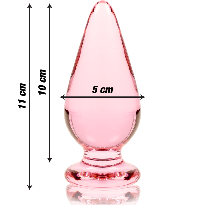 NEBULA SERIES BY IBIZA - MODELO 4 PLUG CRISTAL ROSA 11 CM -O- 5 CM - Imagen 3