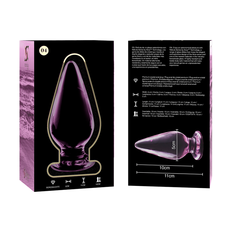 NEBULA SERIES BY IBIZA - MODELO 4 PLUG CRISTAL ROSA 11 CM -O- 5 CM - Imagen 2