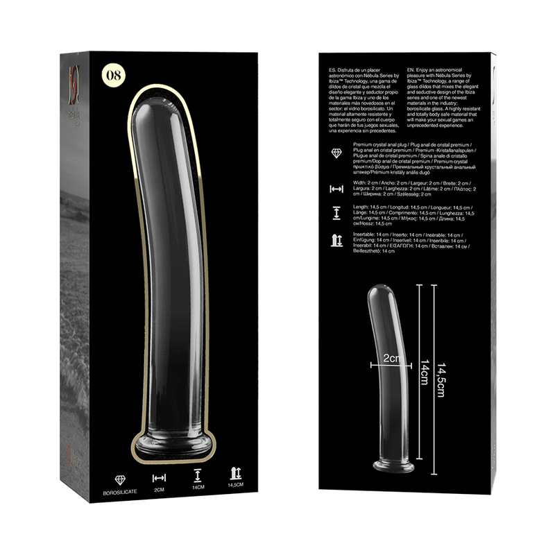 NEBULA SERIES BY IBIZA - MODELO 8 DILDO CRISTAL TRANSPARENTE 14.5 CM -O- 2 CM - Imagen 5