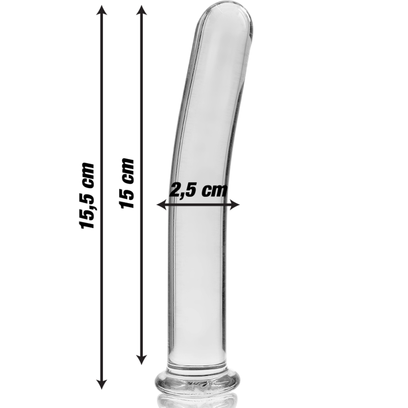 NEBULA SERIES BY IBIZA - MODELO 9 DILDO CRISTAL TRANSPARENTE 15.5 CM -O- 2.5 CM - Imagen 4