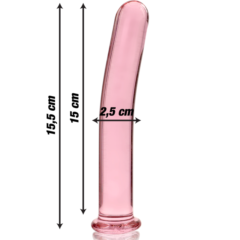 NEBULA SERIES BY IBIZA - MODELO 9 DILDO CRISTAL ROSA 15.5 CM -O- 2.5 CM - Imagen 3
