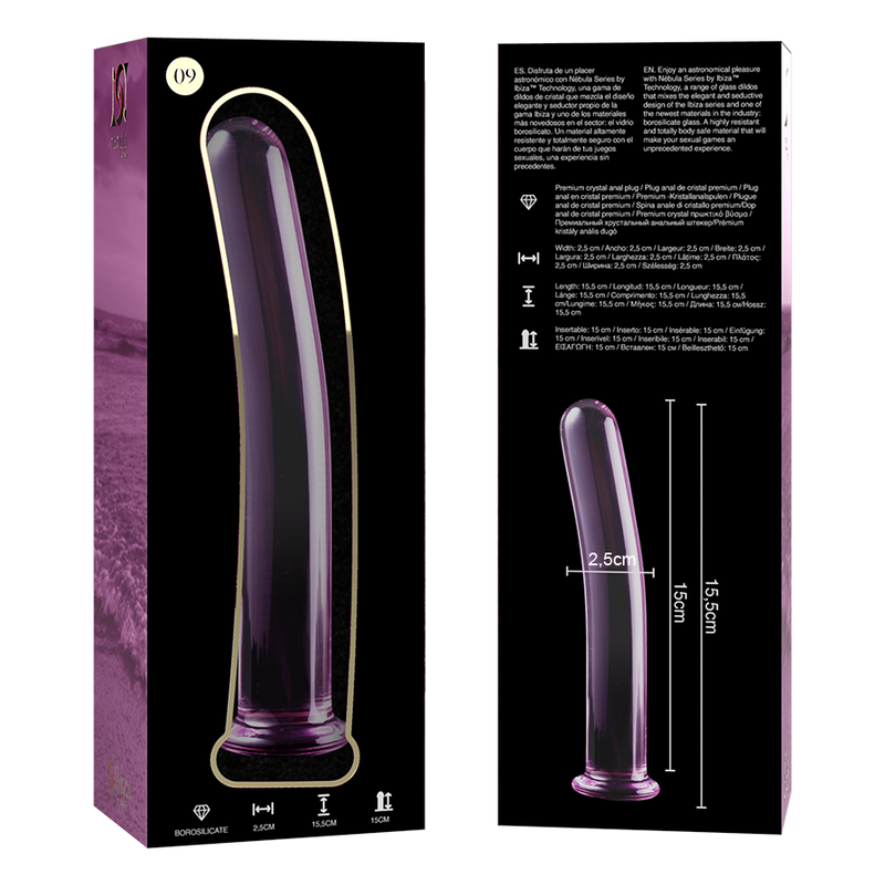 NEBULA SERIES BY IBIZA - MODELO 9 DILDO CRISTAL ROSA 15.5 CM -O- 2.5 CM - Imagen 5