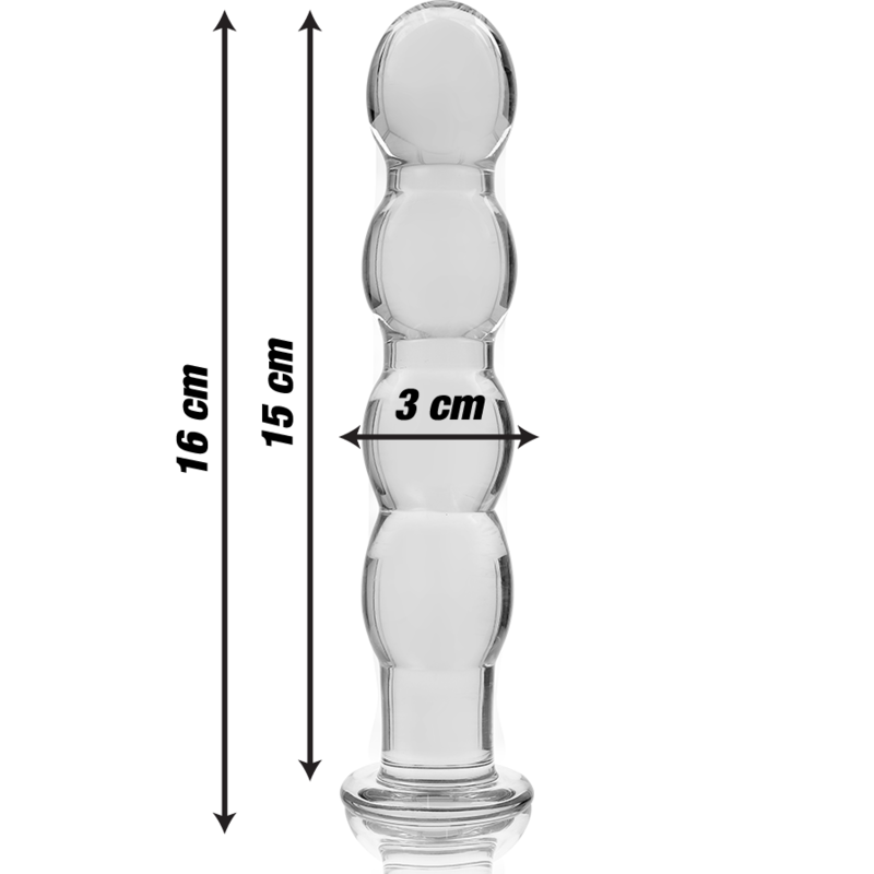 NEBULA SERIES BY IBIZA - MODELO 10 DILDO CRISTAL TRANSPARENTE 16.5 CM -O- 3.5 CM - Imagen 2
