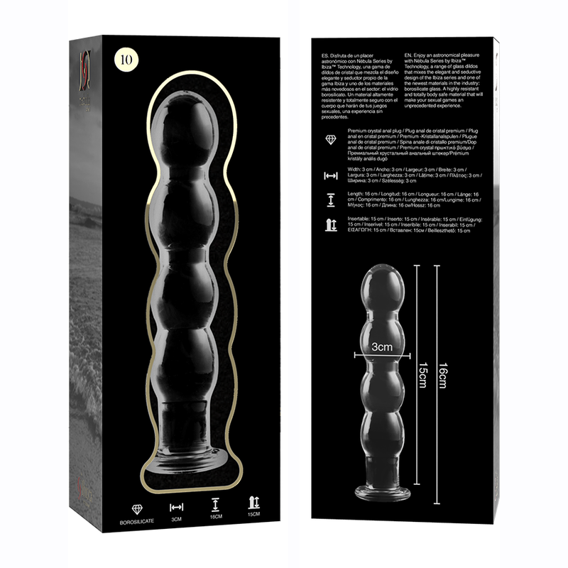 NEBULA SERIES BY IBIZA - MODELO 10 DILDO CRISTAL TRANSPARENTE 16.5 CM -O- 3.5 CM - Imagen 7