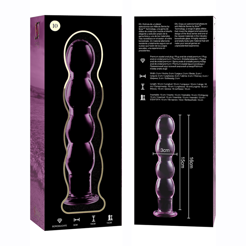 NEBULA SERIES BY IBIZA - MODELO 10 DILDO CRISTAL ROSA 16.5 CM -O- 3.5 CM - Imagen 6