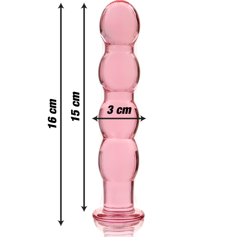 NEBULA SERIES BY IBIZA - MODELO 10 DILDO CRISTAL ROSA 16.5 CM -O- 3.5 CM - Imagen 4