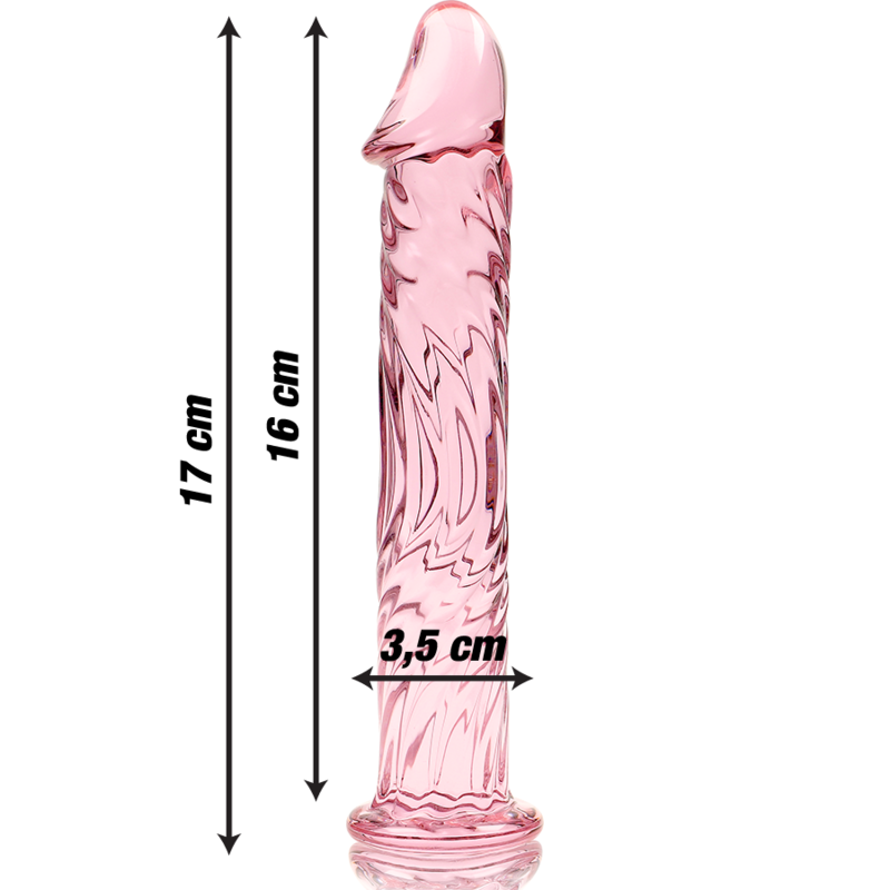 NEBULA SERIES BY IBIZA - MODELO 12 DILDO CRISTAL ROSA 17 CM -O- 3.5 CM - Imagen 3