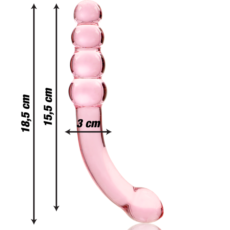 NEBULA SERIES BY IBIZA - MODELO 14 DILDO CRISTAL ROSA 18.5 CM -O- 3 CM - Imagen 5