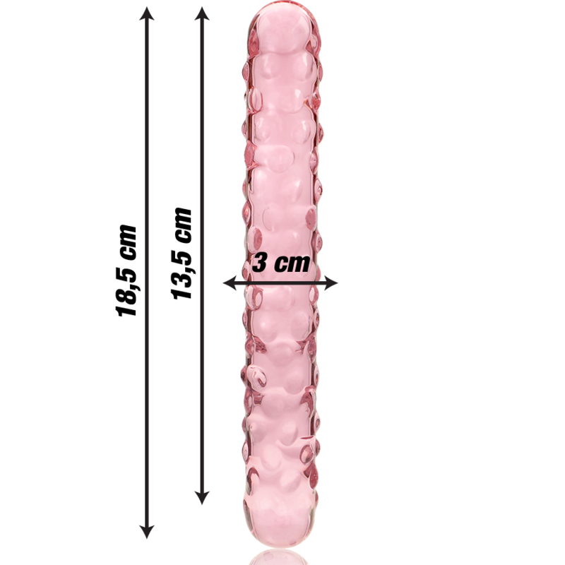 NEBULA SERIES BY IBIZA - MODELO 15 DILDO CRISTAL ROSA 18.5 CM -O- 3 CM - Imagen 2