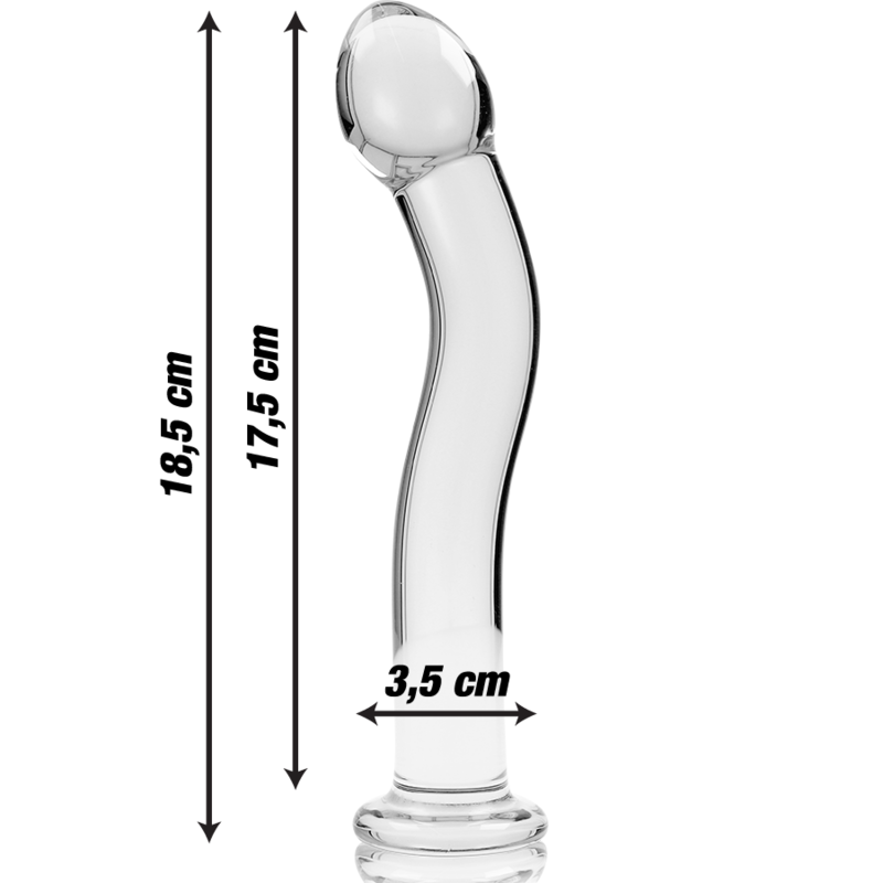 NEBULA SERIES BY IBIZA - MODELO 18 DILDO CRISTAL TRANSPARENTE 18.5 CM -O- 3.5 CM - Imagen 4