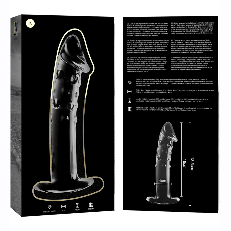 NEBULA SERIES BY IBIZA - MODELO 19 DILDO CRISTAL TRANSPARENTE 18.5 CM -O- 4 CM - Imagen 6